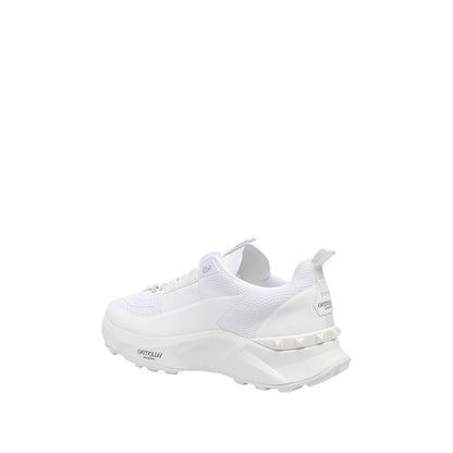 Valentino Garavani White Fabric Athletic Sneakers
