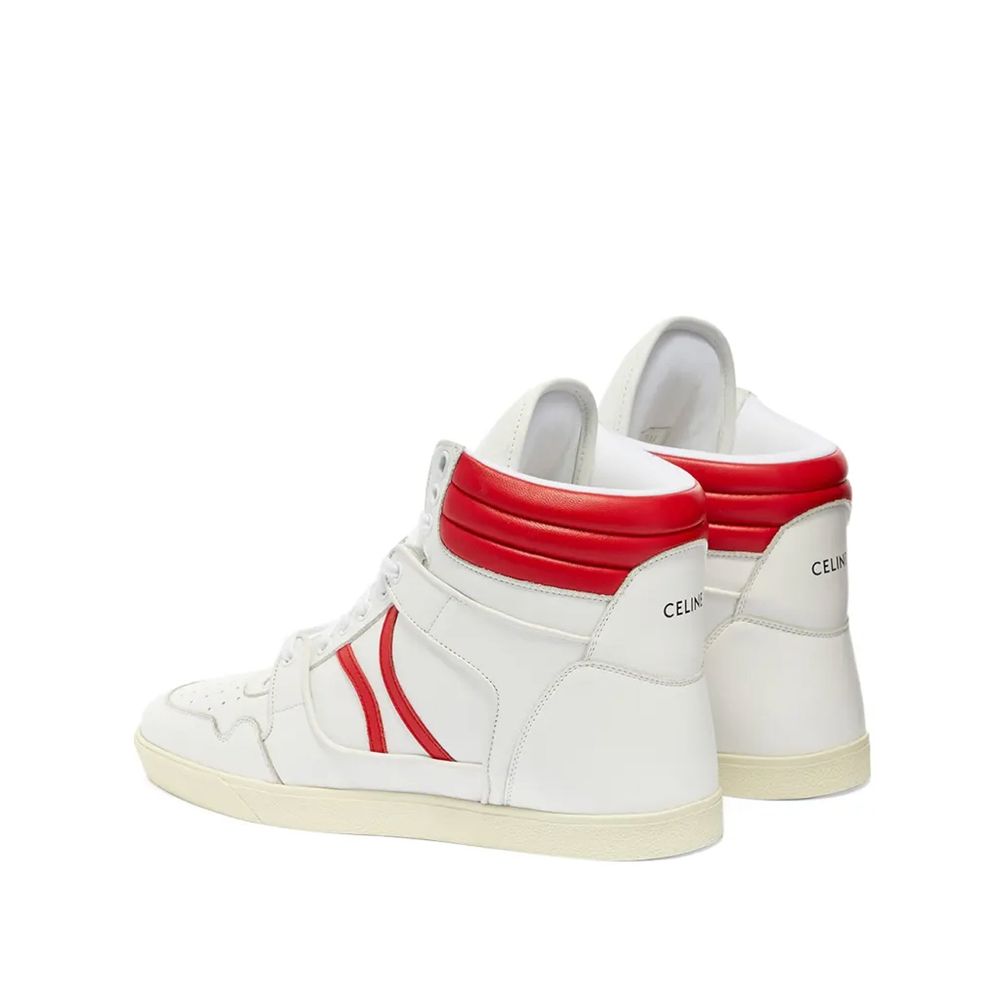 Celine White Lamb Leather Athletic Sneakers
