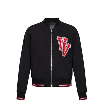 Versace Black Virgin Wool Bomber