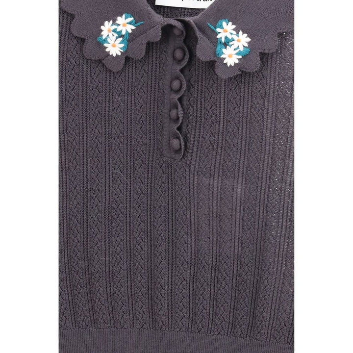 Self-Portrait Gray Wool Blouse