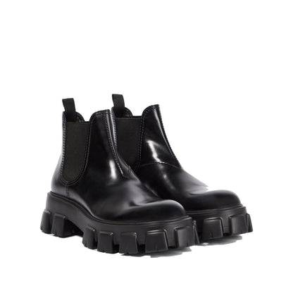 Prada Black Calfskin Chelsea Boots