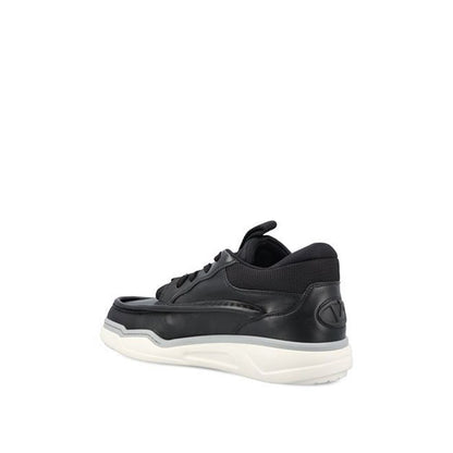 Valentino Garavani Black Lamb Leather Low Top Sneakers