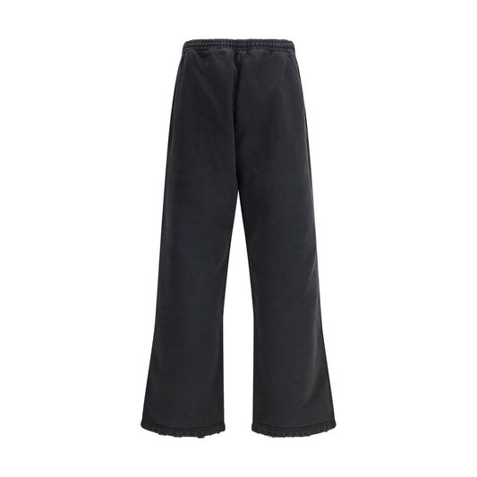Balenciaga Black Cotton Casual Pants
