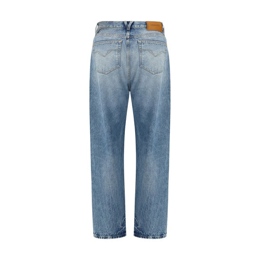 Versace Light Blue Cotton Jeans Denim