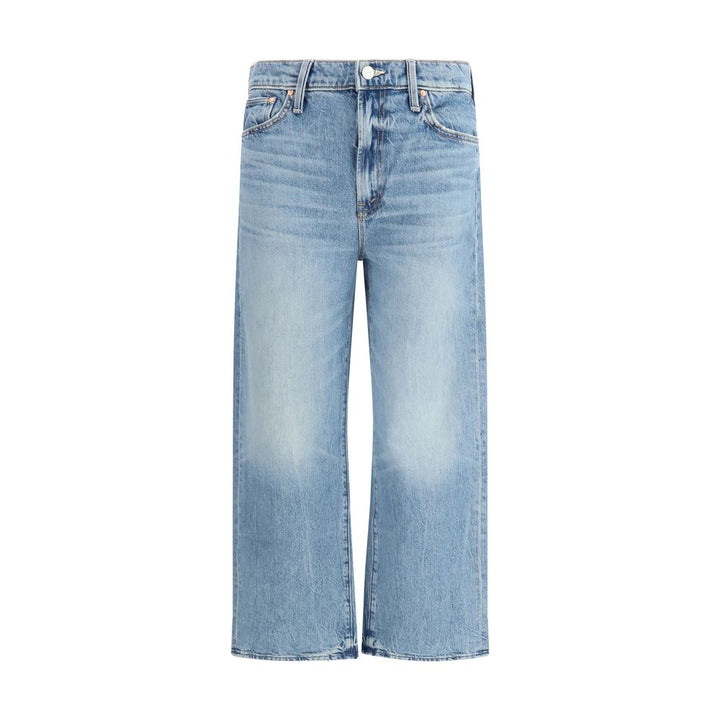 Mother Denim Blue Cotton Straight-Leg Jeans