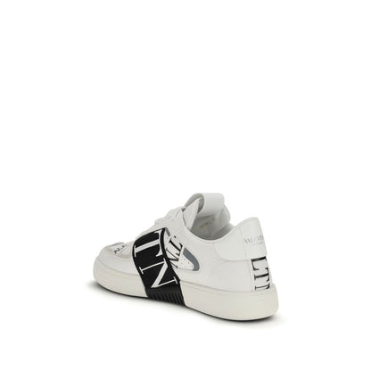 Valentino Garavani White Calf Leather Bos Taurus Low Top Sneakers