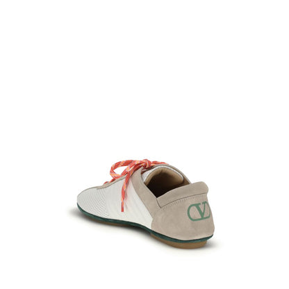 Valentino Garavani Multicolor Suede Leather Low Top Sneakers