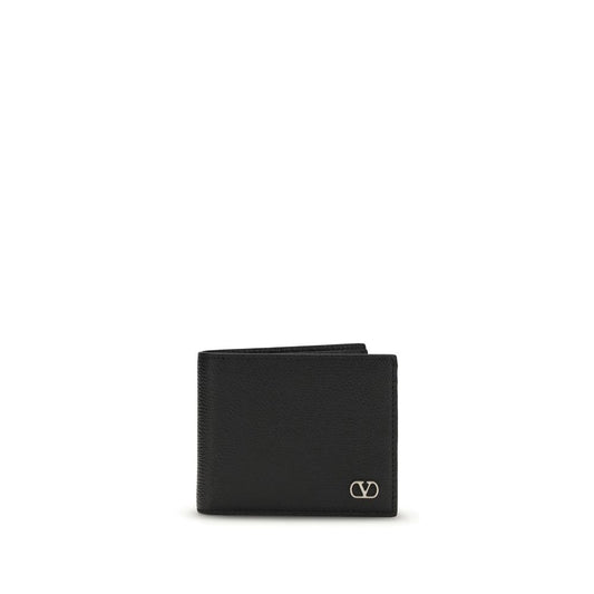 Valentino Garavani Black Calf Leather Bos Taurus Wallet