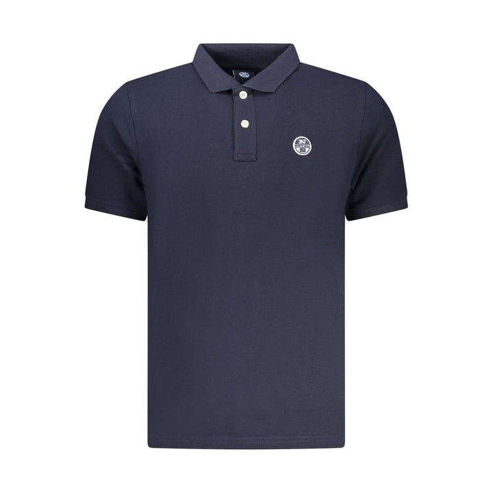 North Sails Blue Cotton Men Polo Shirt