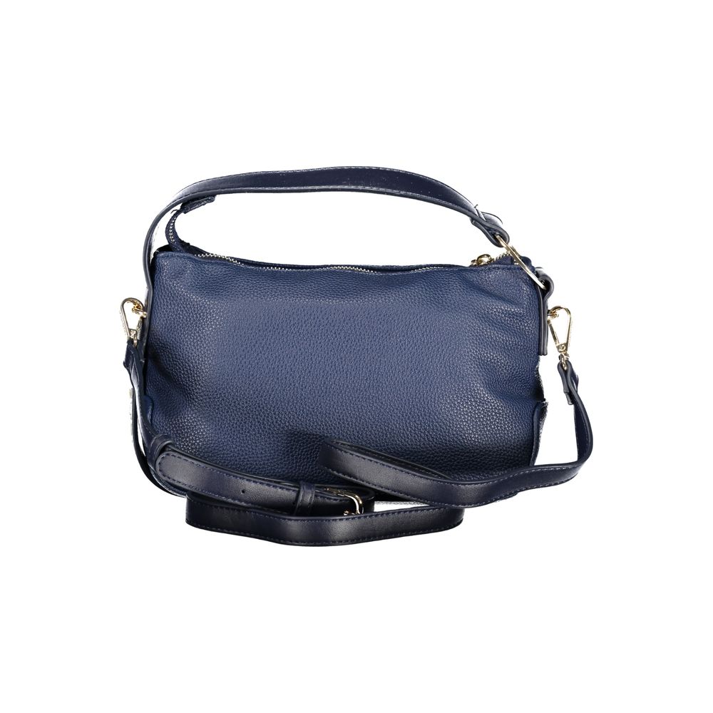 Mario Valentino - Blue Polyurethane Women’s Bag with Adjustable Strap and Pocket