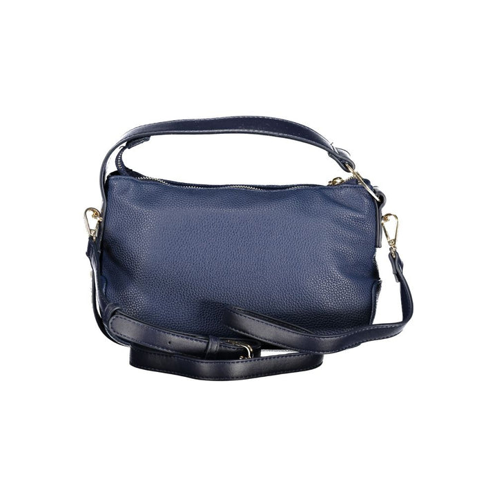 Mario Valentino - Blue Polyurethane Women’s Bag with Adjustable Strap and Pocket