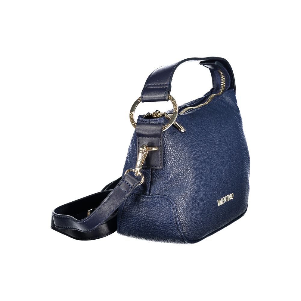 Mario Valentino - Blue Polyurethane Women’s Bag with Adjustable Strap and Pocket