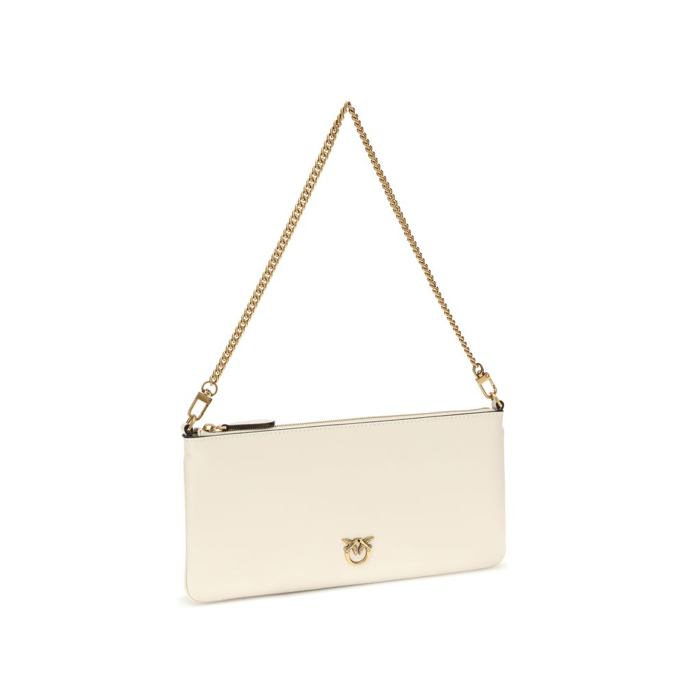 PINKO - White Calf Leather Bos Taurus Shoulder Bag