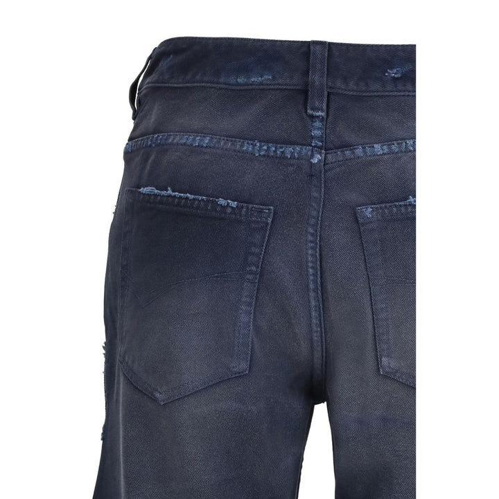 Balenciaga Blue Cotton Flared Jeans