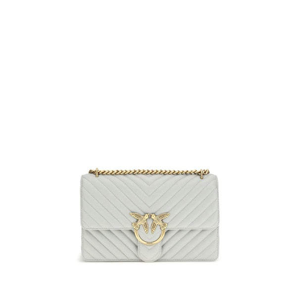 PINKO - Gray Calf Leather Bos Taurus Shoulder Bag