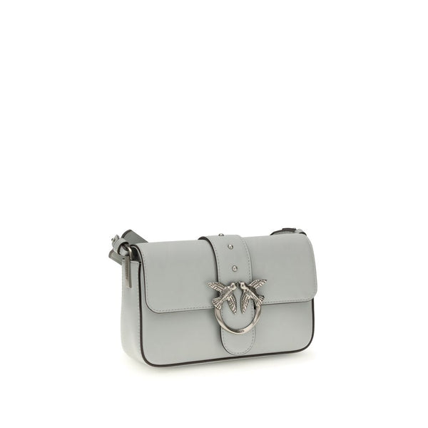 PINKO - Gray Calf Leather Bos Taurus Shoulder Bag