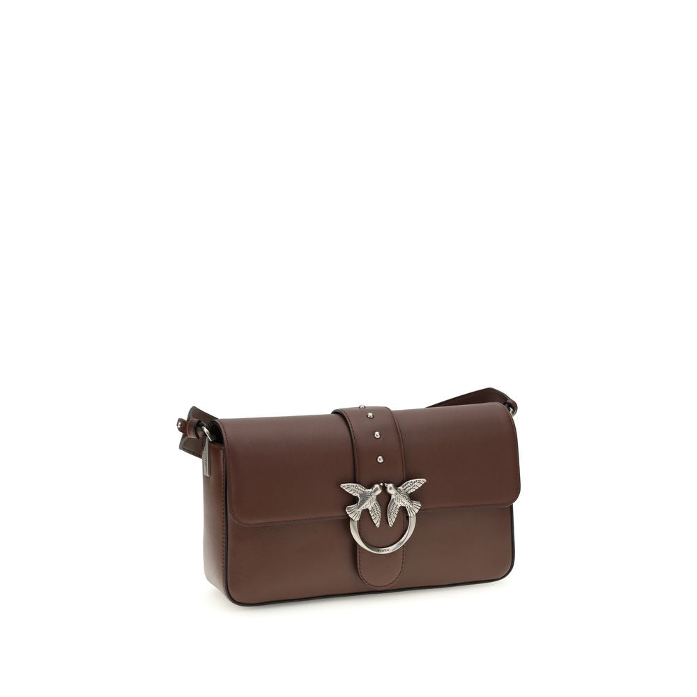 PINKO - Brown Leather Shoulder Bag