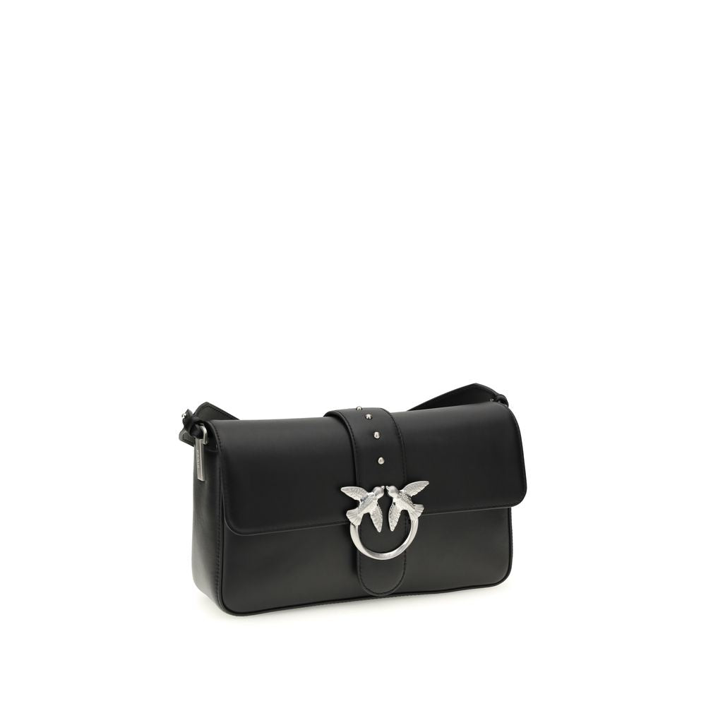 PINKO - Black Leather Shoulder Bag