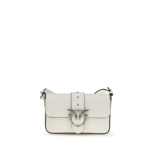 PINKO - White Calf Leather Bos Taurus Shoulder Bag