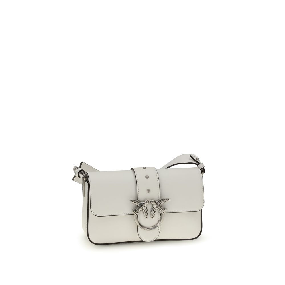 PINKO - White Calf Leather Bos Taurus Shoulder Bag