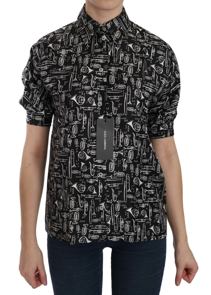 Dolce &amp;amp; Gabbana Élégant haut en soie à motif d&