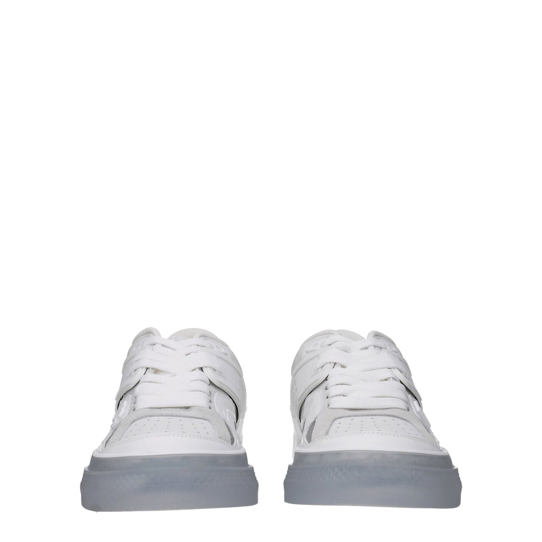Dolce &amp; Gabbana White Leather Low Top Sneakers