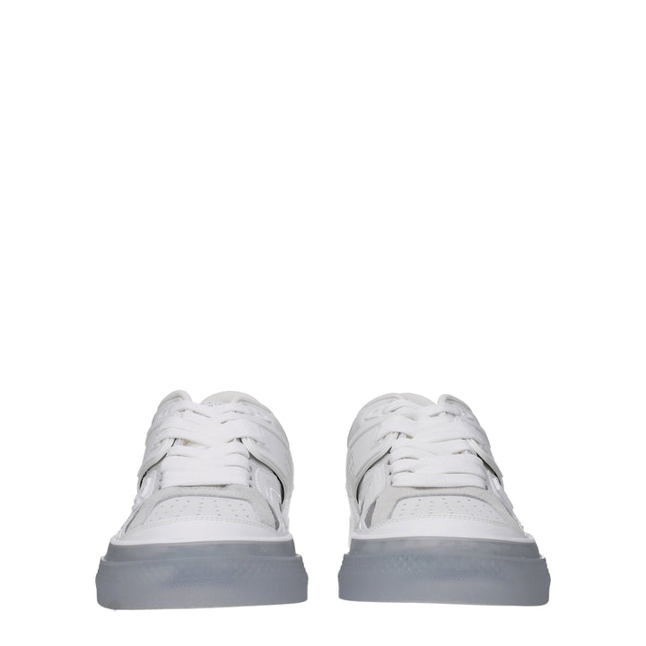 Dolce &amp; Gabbana White Leather Low Top Sneakers
