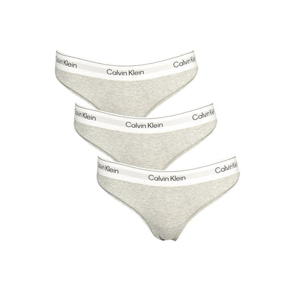 Calvin Klein Grigio Cotton Women Thong