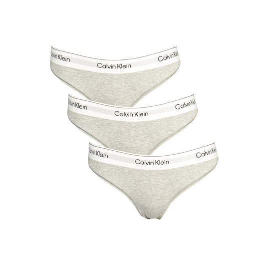 Calvin Klein Grigio Cotton Women Thong
