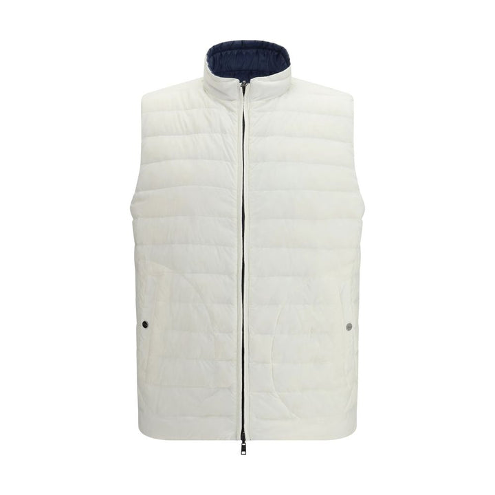 Herno White Polyamide Sleveless Jacket