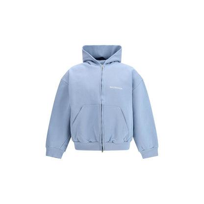Balenciaga Light Blue Cotton Sweatshirt