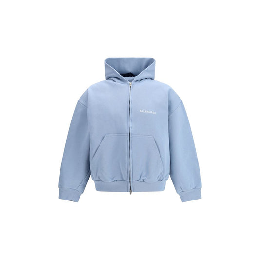Balenciaga Light Blue Cotton Sweatshirt