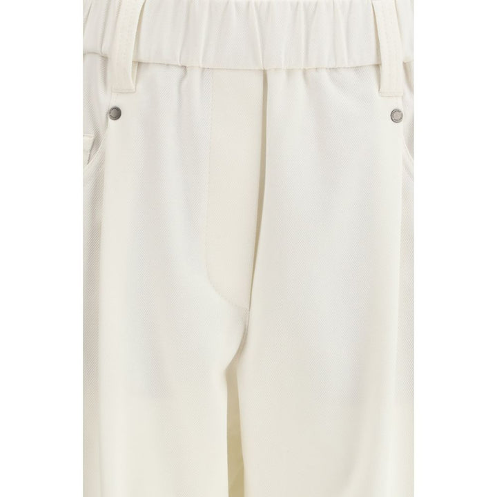 Brunello Cucinelli Beige Cotton Casual Pants