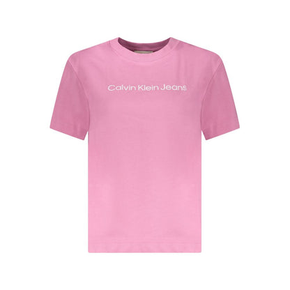 Calvin Klein Pink Cotton Women T-Shirt