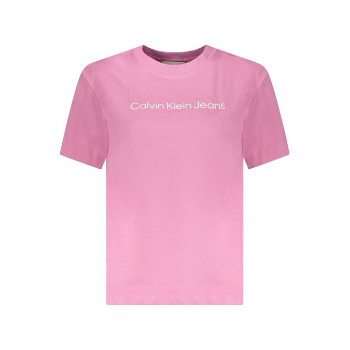 Calvin Klein Pink Cotton Women T-Shirt
