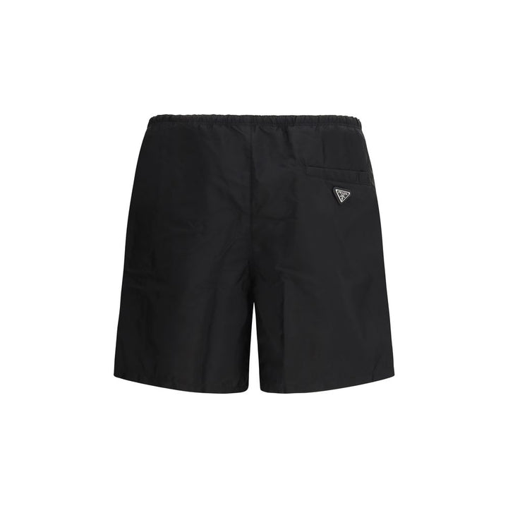 Prada Black Recycled Polyamide Shorts