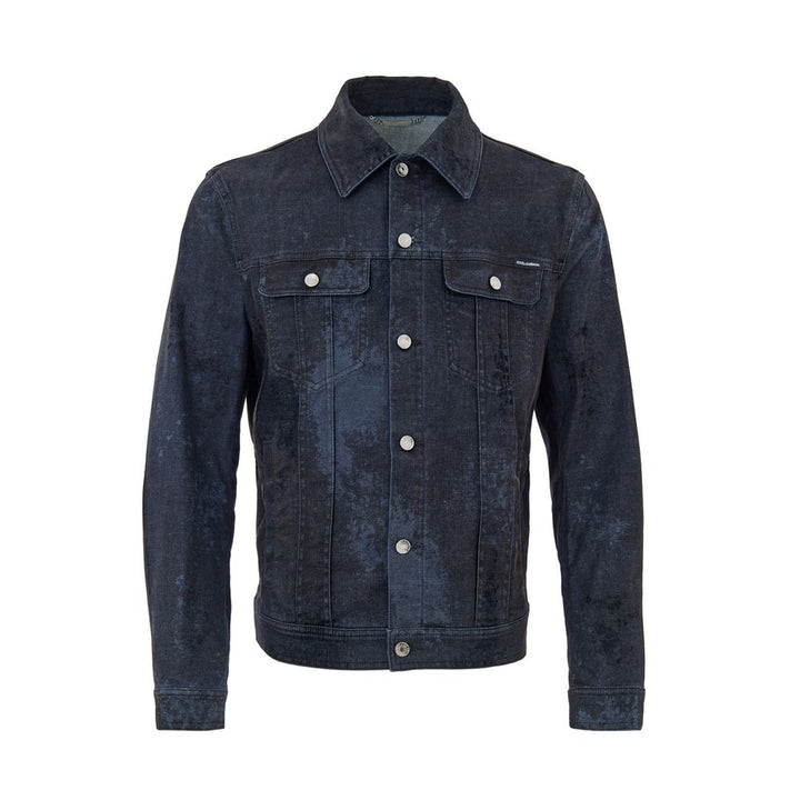 Dolce &amp; Gabbana Gray Cotton Denim Jacket