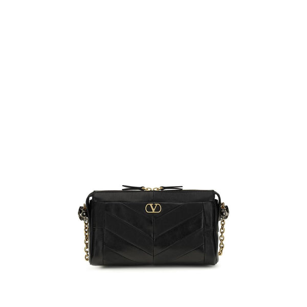 Valentino Garavani - Black Calf Leather Bos Taurus Shoulder Bag