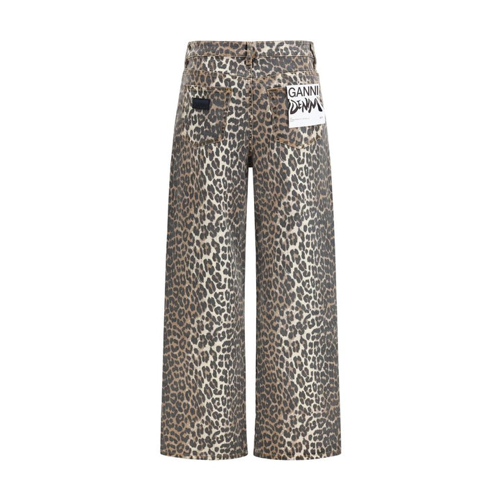 Ganni Multicolor Cotton Relaxed Fit Jeans