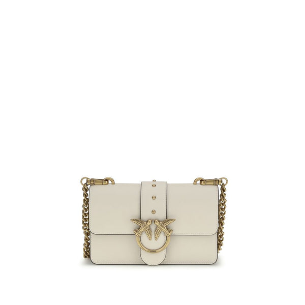 PINKO - Beige Calf Leather Bos Taurus Shoulder Bag
