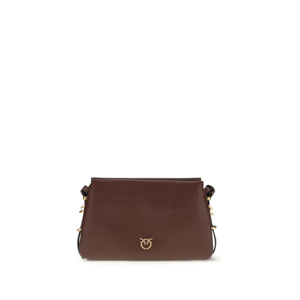 PINKO - Brown Calf Leather Bos Taurus Shoulder Bag
