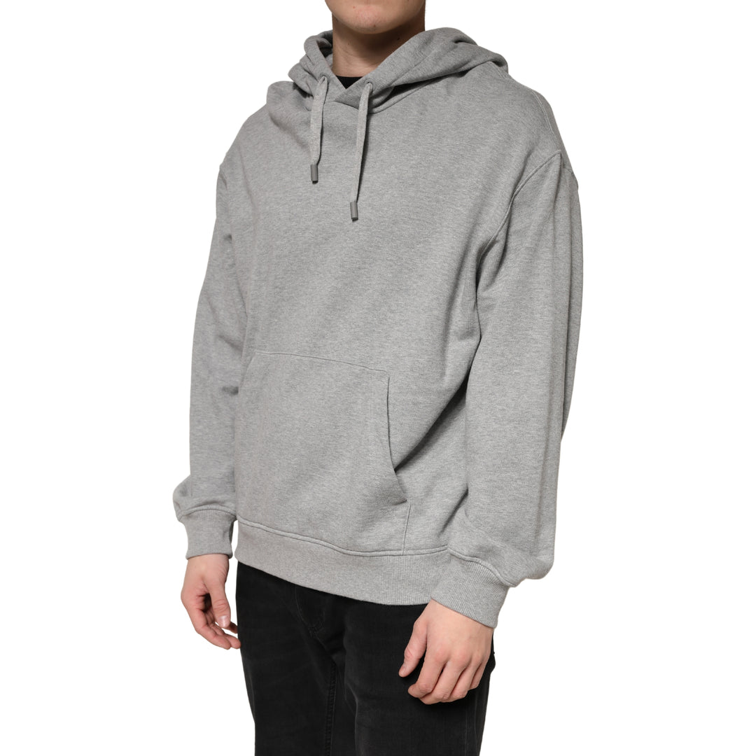 Dolce &amp; Gabbana Gray Cotton Hooded Sweatshirt Sweater