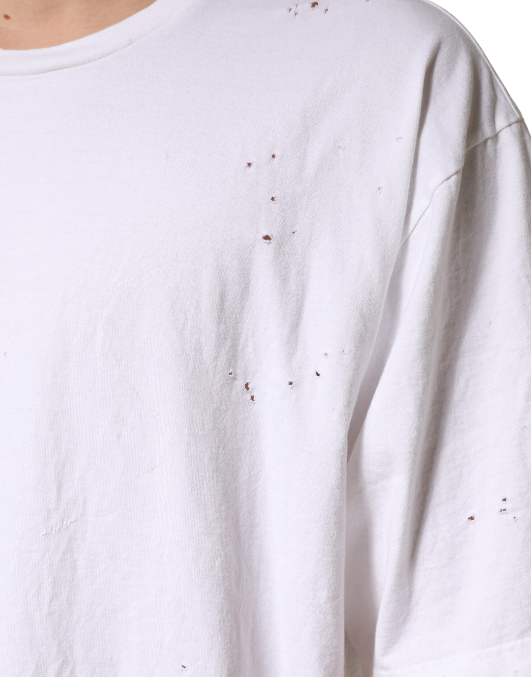 Dolce &amp; Gabbana White Cotton Crewneck Short Sleeve T-Shirt