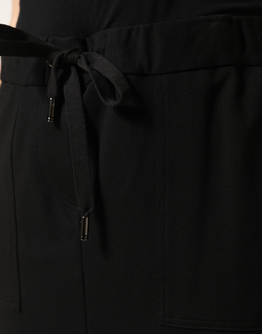 Dolce &amp; Gabbana Black Cotton Drawstring Long Maxi Cargo Skirt