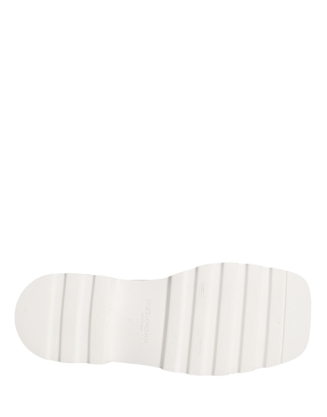 Dolce &amp; Gabbana White Leather Chunky Sole Derby Shoes