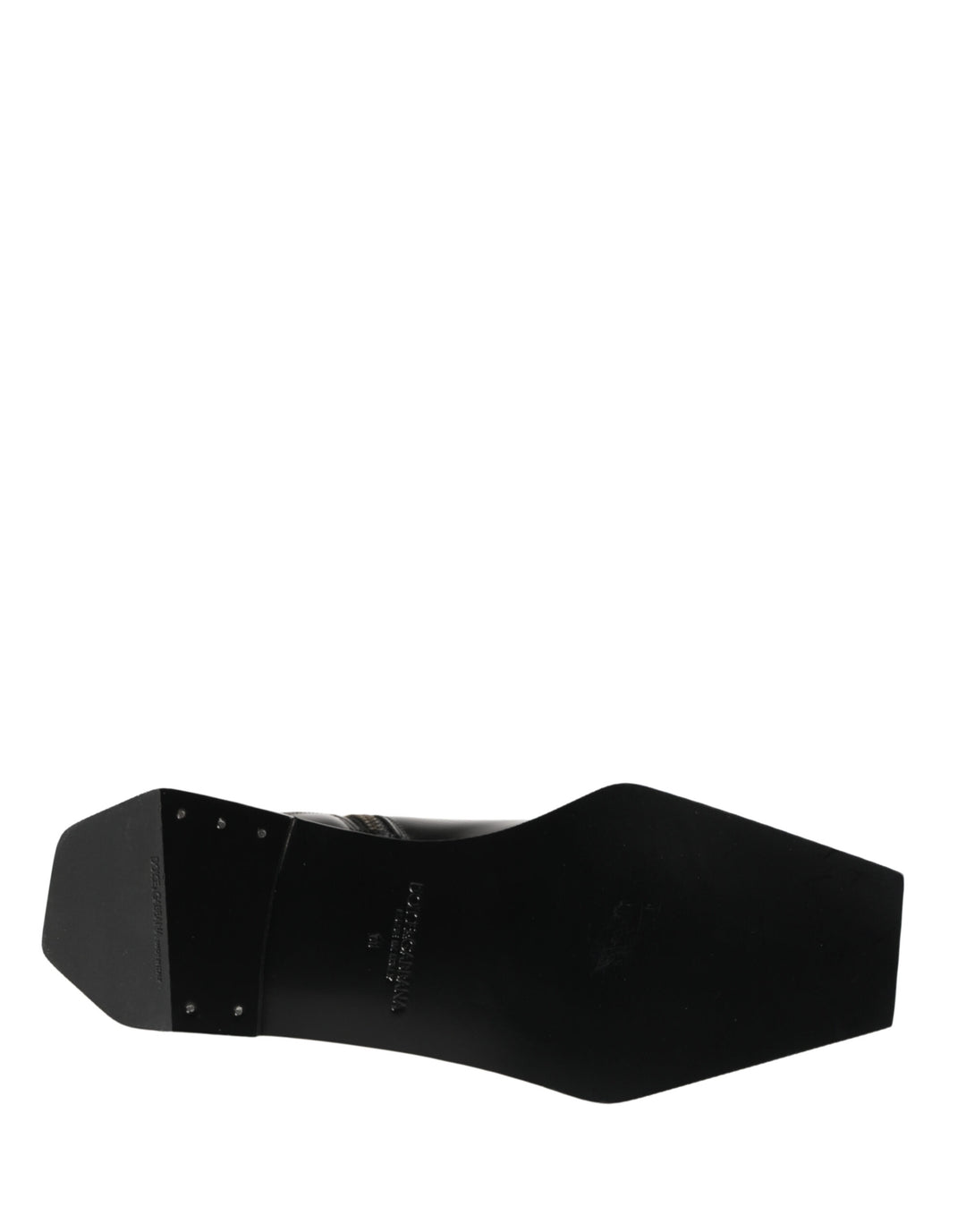 Dolce &amp; Gabbana Black Leather Zip Closure Ankle Boots Shoes