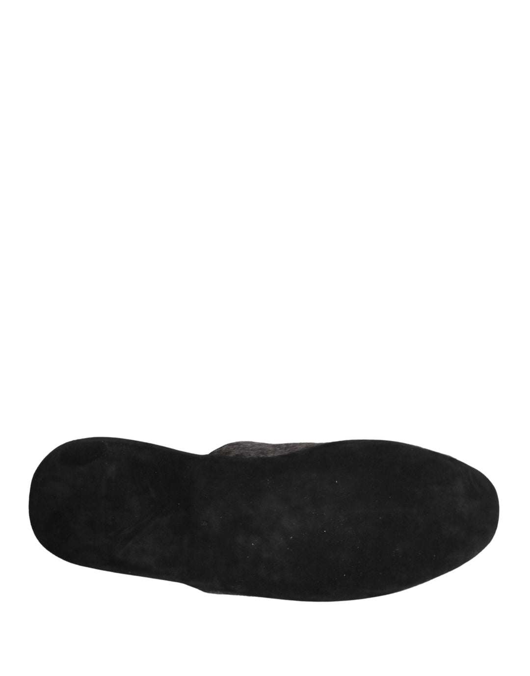 Dolce &amp; Gabbana Dark Grey Charcoal Wool Red Slippers Shoes