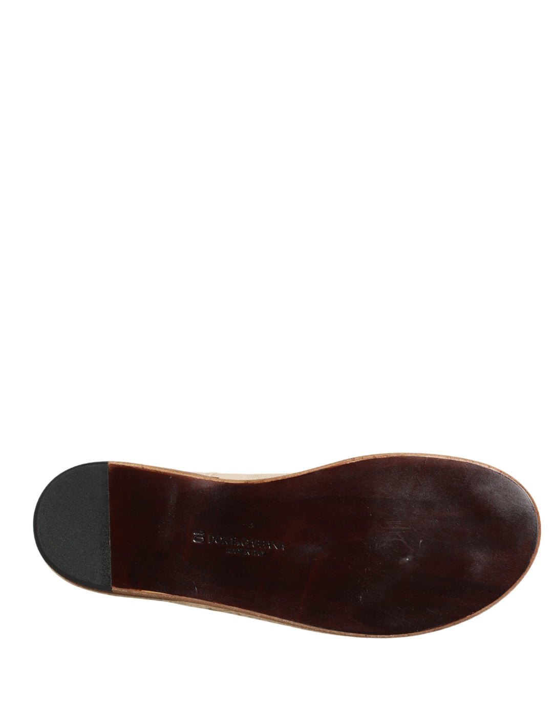 Dolce &amp; Gabbana Beige Espadrille Sole Lace Up Canvas Derby Shoes