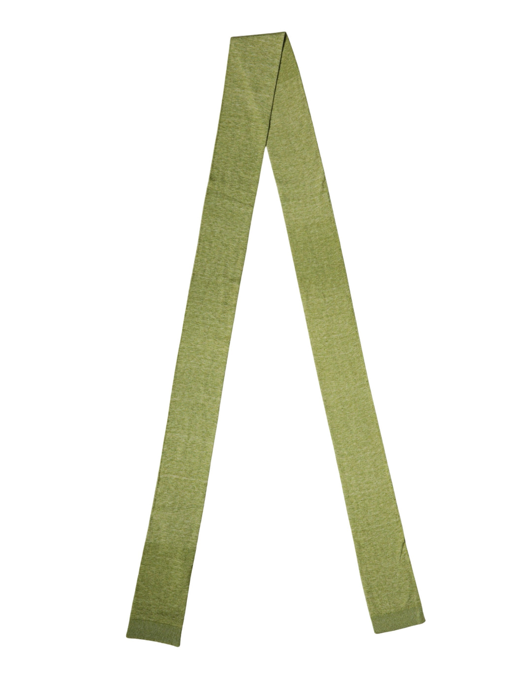 Dolce &amp; Gabbana Green Cashmere Knitted Neck Foulard 280cm x11cm Men Scarf