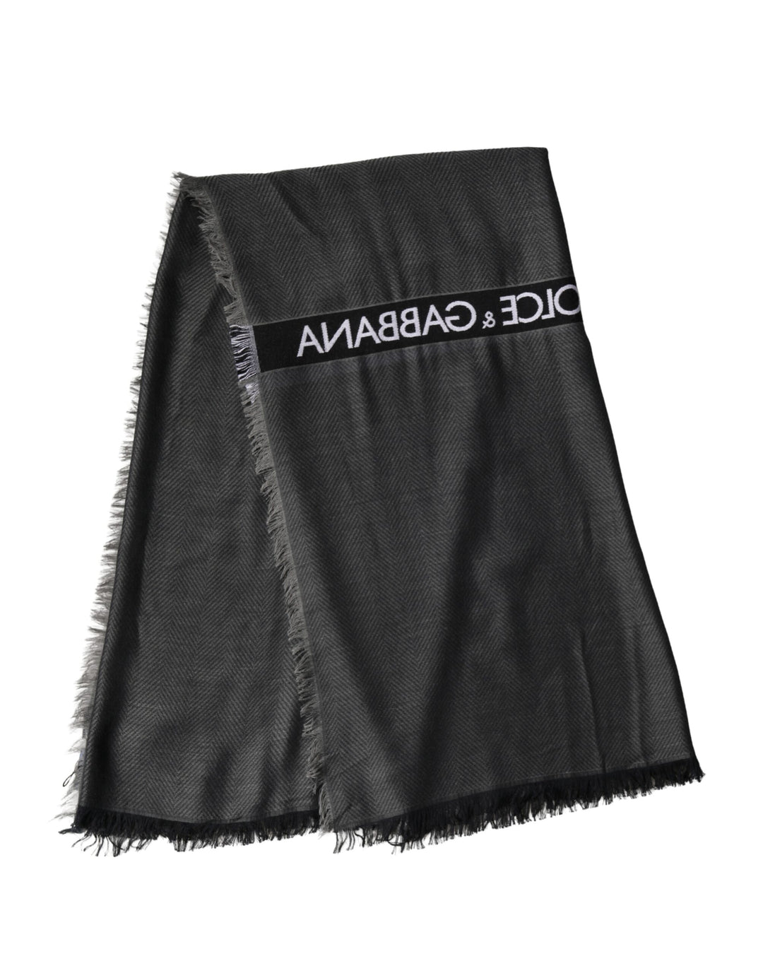 Dolce &amp; Gabbana Black Modal Warmer Shawl Fringes 140cm x 134cm Men Scarf
